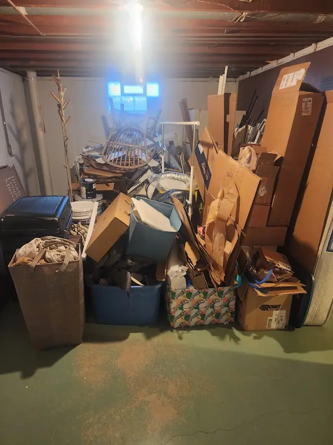 Roll-off dumpster container at job site for 6 Yard Dumpster Rental in Silver Lake